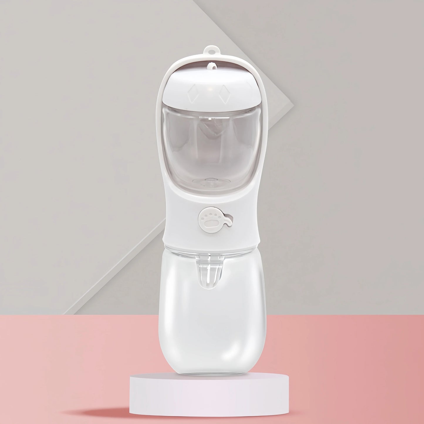 Bouteille d'eau portable pour chien et chat avec compartiment de rangement pour nourriture et eau