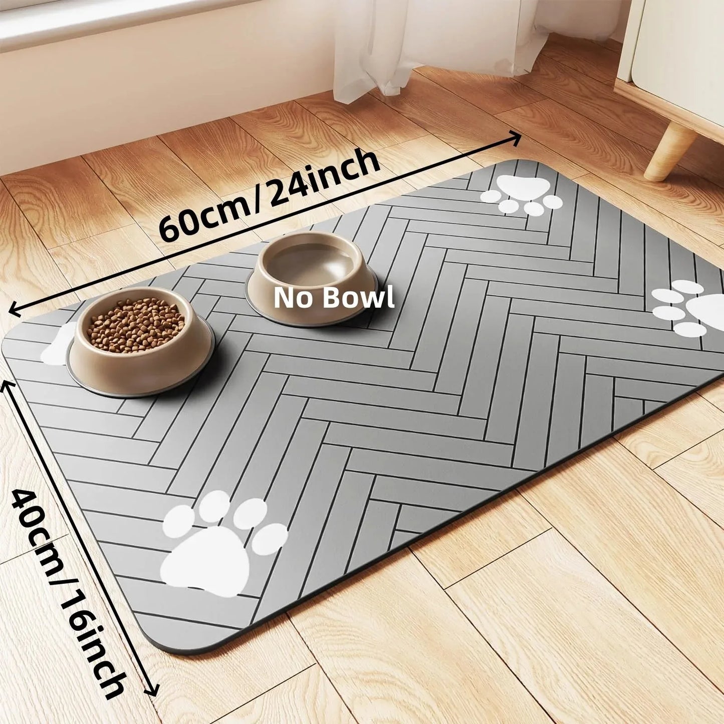 Pet Feeding Absorbent Pet Placemat Rubber