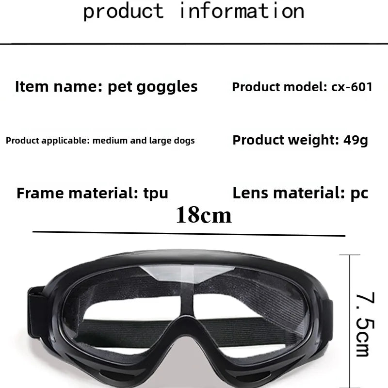 Lunettes de soleil pour chien réglables