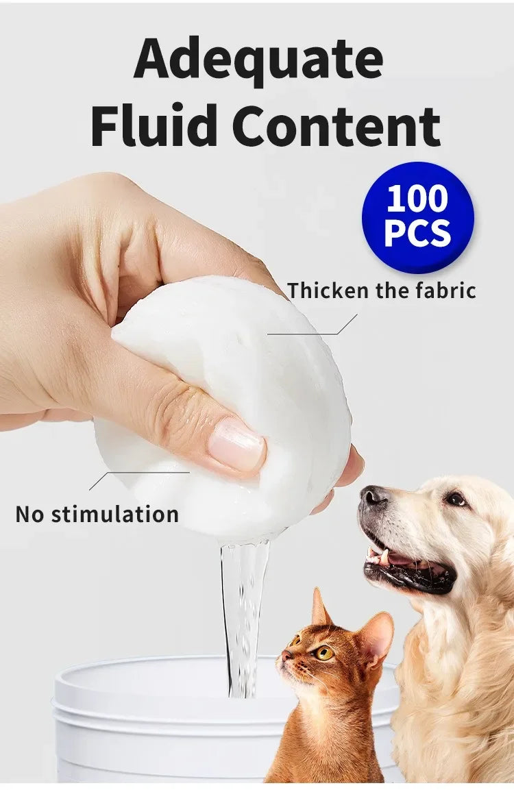 Lingettes oculaires pour animaux de compagnie
