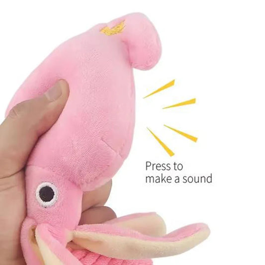 sound-emitting cotton rope octopus