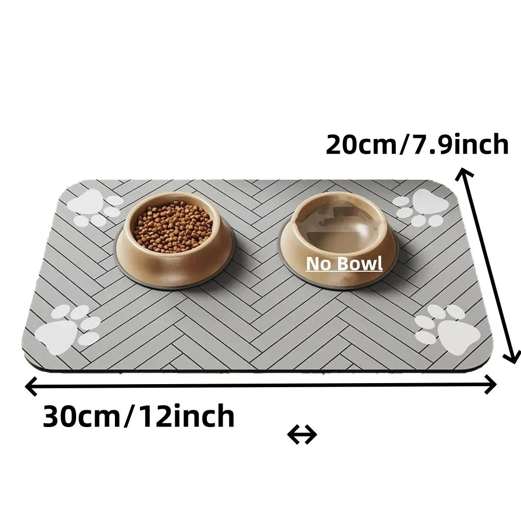 Pet Feeding Absorbent Pet Placemat Rubber