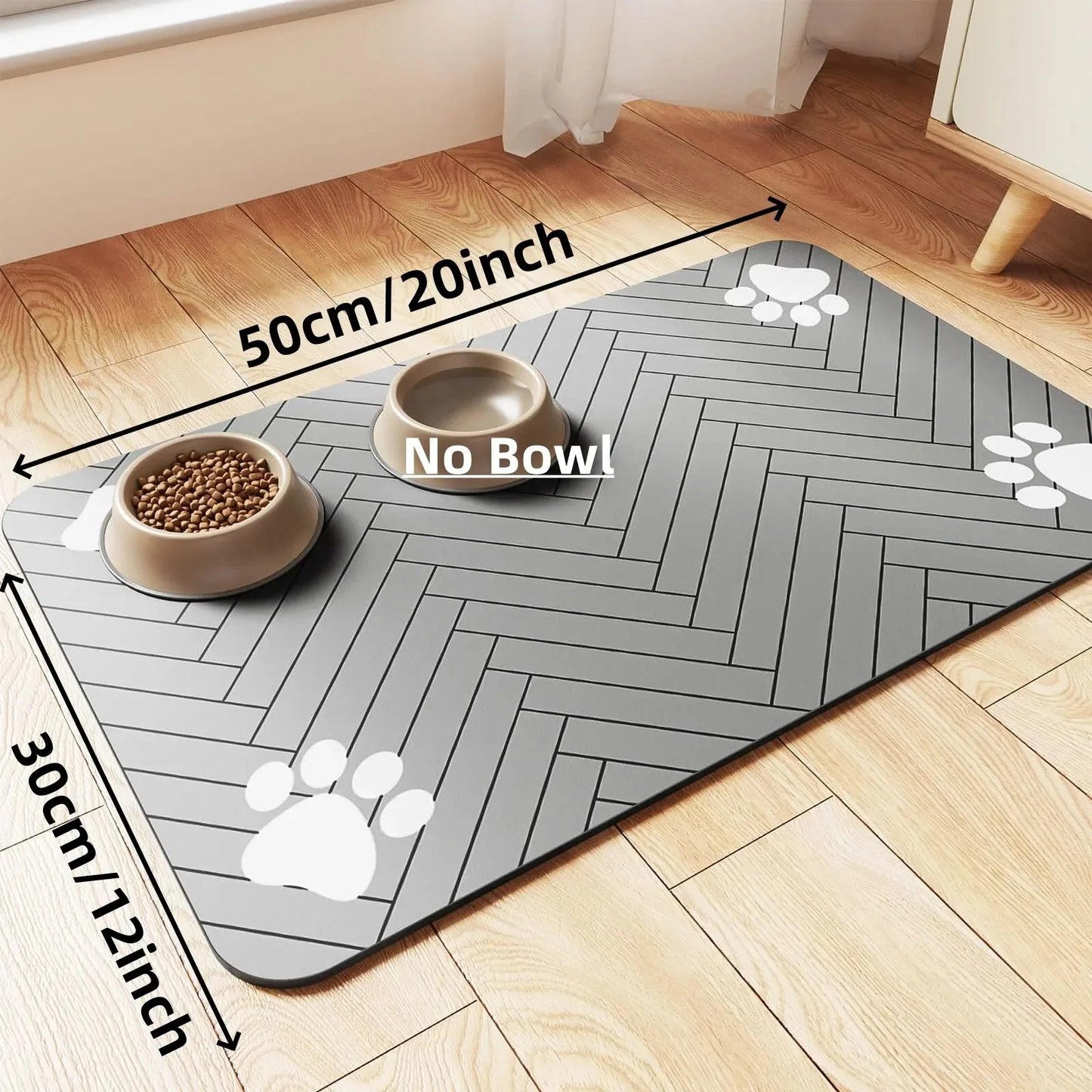 Pet Feeding Absorbent Pet Placemat Rubber