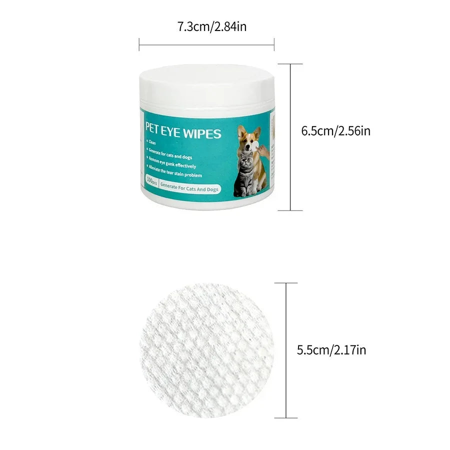 Lingettes oculaires pour animaux de compagnie